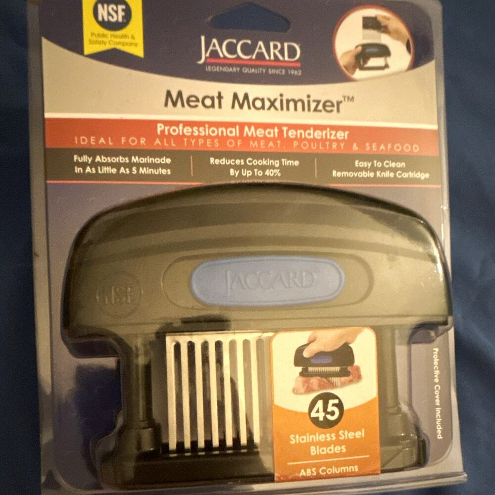 Jaccard Meat Maximizer Meat Tenderizer 45 Stainless Steel Blades Gray Cover